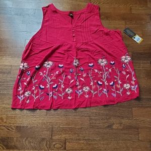 Lee pink floral tank